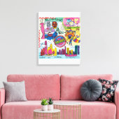 Global Travel - Hongkong Canvas Afdruk (Insitu (Woonkamer))