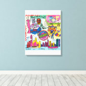 Global Travel - Hongkong Canvas Afdruk (Insitu (Houten vloer))