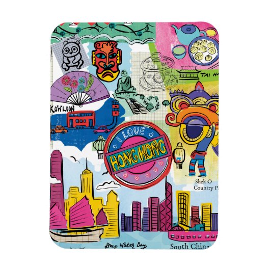Global Travel - Hongkong Magneet (Verticaal)