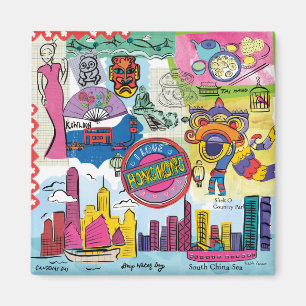 Global Travel - Hongkong Magneet