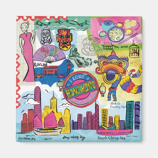 Global Travel - Hongkong Magneet (Voorkant)