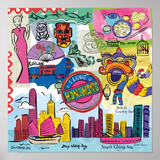Global Travel - Hongkong Poster (Voorkant)