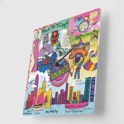 Global Travel - Hongkong Vierkante Klok (Hoek)