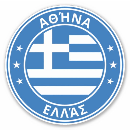 Global Traveler - Αtracoτ α | Athene, Ελλάς | Grie Sticker (Voorkant)