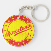Global Traveler - Barcelona, Spanje Sleutelhanger (Achterkant)