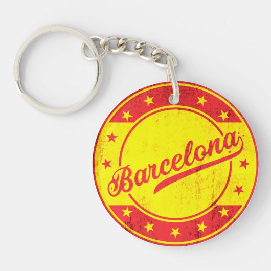 Global Traveler - Barcelona, Spanje Sleutelhanger (Voorkant)