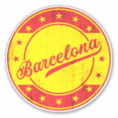 Global Traveler - Barcelona, Spanje Sticker (Voorkant)