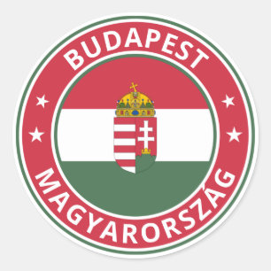 Global Traveler - Boedapest, Magyarország   Hongar Ronde Sticker