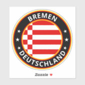Global Traveler - Bremen, Deutschland (Edit) Stick Sticker (Vel)