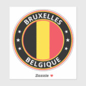 Global Traveler - Bruxelles, België | België Sticker (Vel)