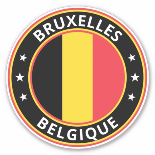 Global Traveler - Bruxelles, België | België Sticker (Voorkant)