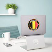 Global Traveler - Bruxelles, België | België Sticker (Laptop op bureau)