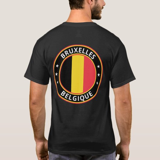 Global Traveler - Bruxelles, België | België T-shirt (Achterkant)