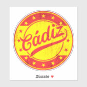 Global Traveler - Cadiz, Spanje Sticker (Vel)