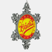Global Traveler - Cadiz, Spanje Tin Sneeuwvlok Ornament (Links)