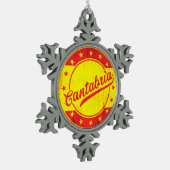 Global Traveler - Cantabria, Spanje Tin Sneeuwvlok Ornament (Links)