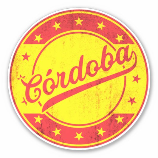 Global Traveler - Cordoba, Spanje Sticker (Voorkant)