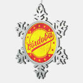 Global Traveler - Cordoba, Spanje Tin Sneeuwvlok Ornament (Rechts)