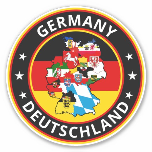 Global Traveler - Deutschland | Duitsland (Bewerke Sticker (Voorkant)