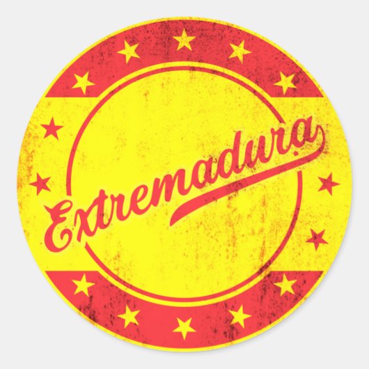 Global Traveler - Extremadura, Spanje Ronde Sticker (Voorkant)