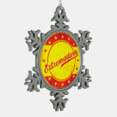 Global Traveler - Extremadura, Spanje Tin Sneeuwvlok Ornament (Links)