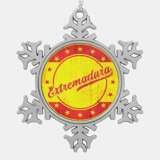 Global Traveler - Extremadura, Spanje Tin Sneeuwvlok Ornament (Voorkant)