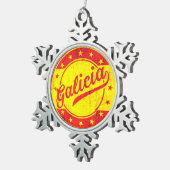 Global Traveler - Galicië, Spanje Tin Sneeuwvlok Ornament (Rechts)