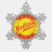 Global Traveler - Galicië, Spanje Tin Sneeuwvlok Ornament (Voorkant)