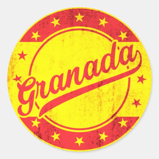 Global Traveler - Granada, Spanje Ronde Sticker (Voorkant)