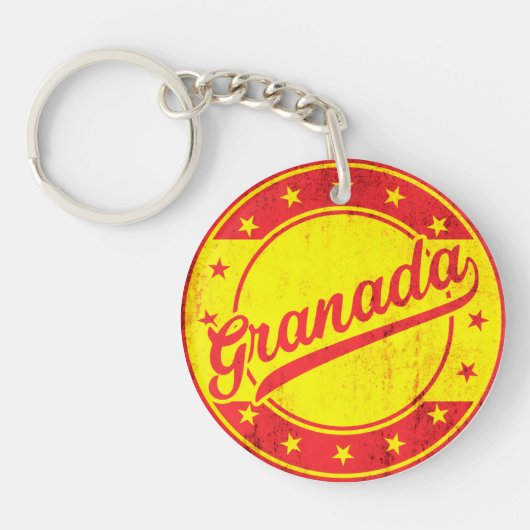 Global Traveler - Granada, Spanje Sleutelhanger (Voorkant)