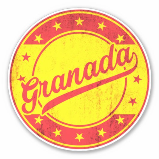 Global Traveler - Granada, Spanje Sticker (Voorkant)
