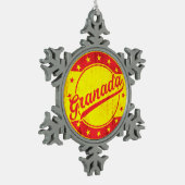 Global Traveler - Granada, Spanje Tin Sneeuwvlok Ornament (Links)