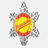 Global Traveler - Granada, Spanje Tin Sneeuwvlok Ornament (Rechts)