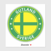 Global Traveler - Gutland, Sverige | Zweden (bewer Sticker (Vel)
