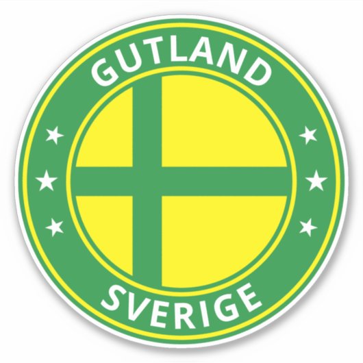 Global Traveler - Gutland, Sverige | Zweden (bewer Sticker (Voorkant)