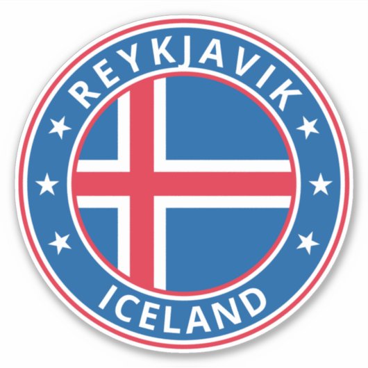 Global Traveler - IJsland, Reykjavik (Edit) Sticker (Voorkant)