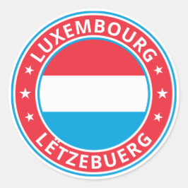 Global Traveler - Lëtzebuerg | Luxemburg Ronde Sticker