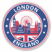 Global Traveler - London, England (Edit) Sticker (Voorkant)