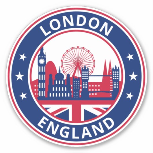 Global Traveler - London, England (Edit) Sticker (Voorkant)