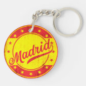 Global Traveler - Madrid, Spanje Sleutelhanger (Achterkant)