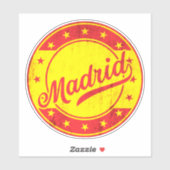 Global Traveler - Madrid, Spanje Sticker (Vel)