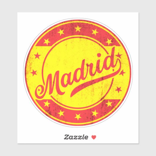 Global Traveler - Madrid, Spanje Sticker (Vel)