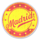 Global Traveler - Madrid, Spanje Sticker (Voorkant)
