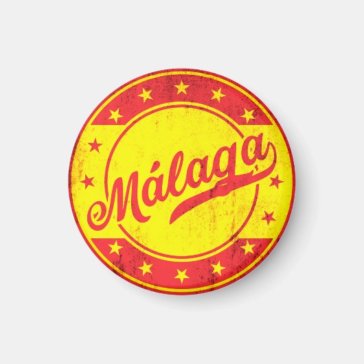 Global Traveler - Malaga, Spanje Magneet (Voorkant)