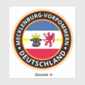 Global Traveler Mecklenburg-Vorpommern Deutschland Sticker (Vel)