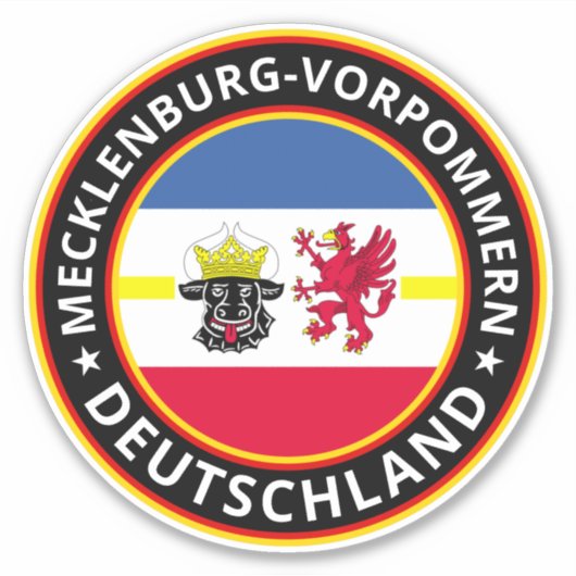 Global Traveler Mecklenburg-Vorpommern Deutschland Sticker (Voorkant)