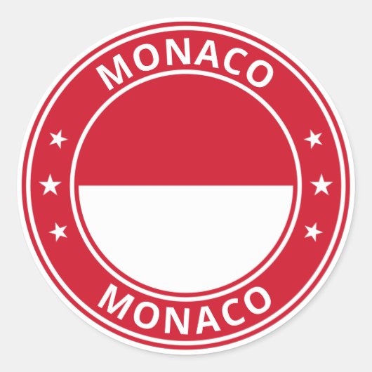 Global Traveler - Monaco Ronde Sticker (Voorkant)