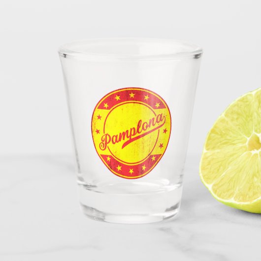 Global Traveler - Pamplona, Spanje Shot Glas (Voorkant)