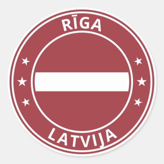 Global Traveler - Rīga | Riga, Latvija | Letland Ronde Sticker (Voorkant)