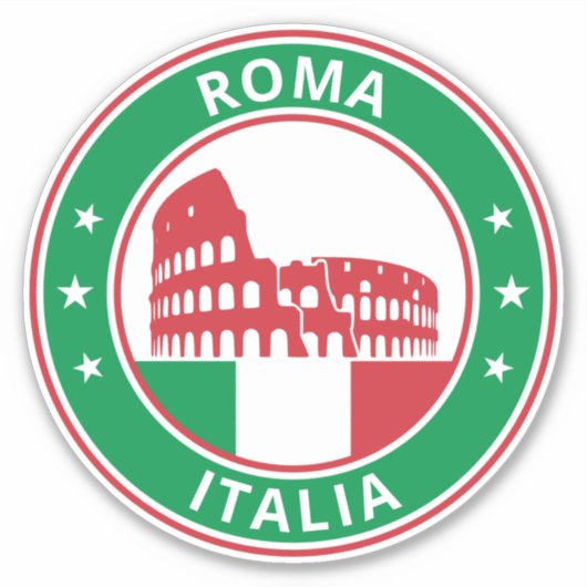 Global Traveler - Roma, Italia (Edit) Sticker (Voorkant)